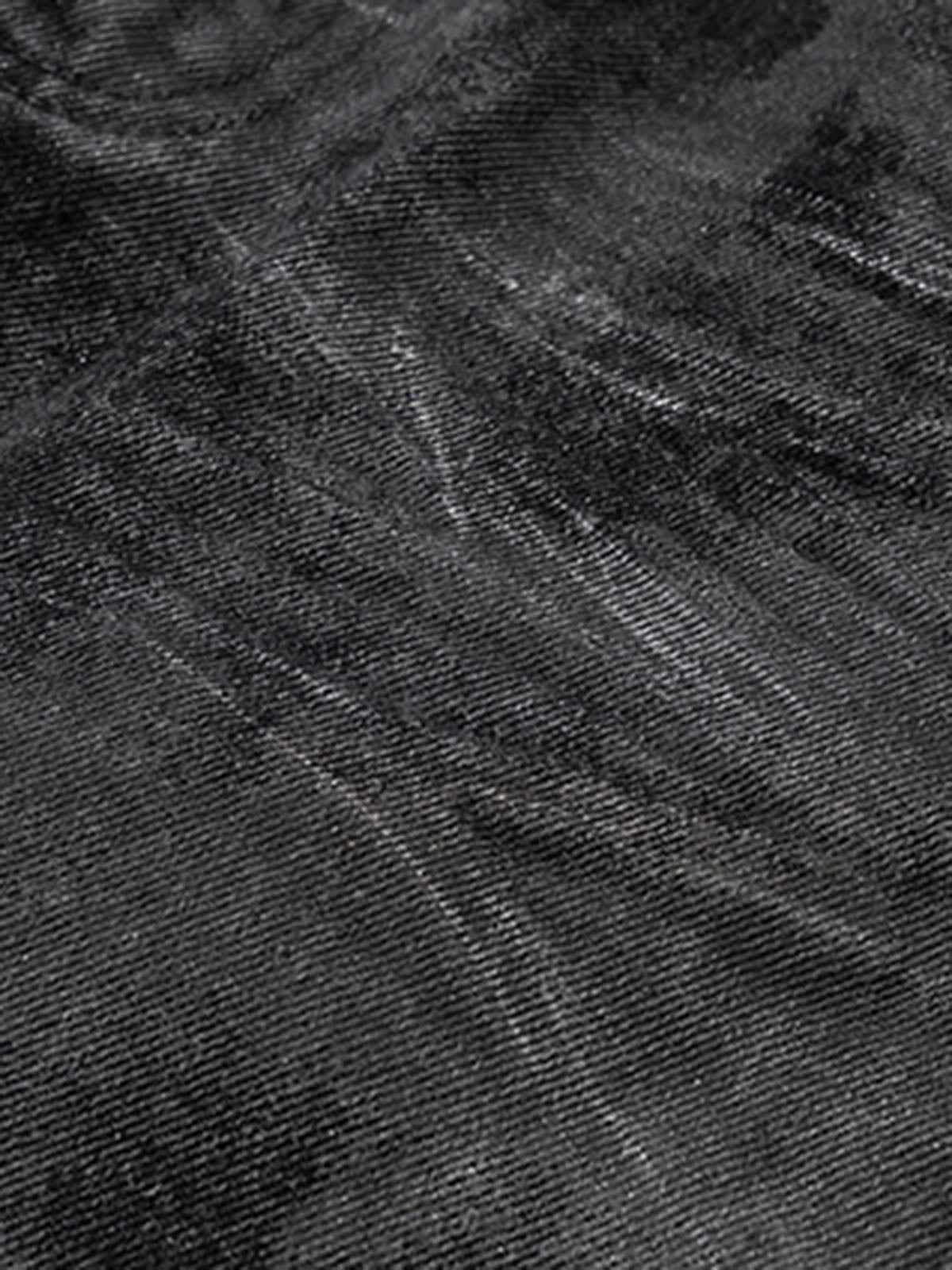 Retro Hand-Brushed Glitter Flare Jeans