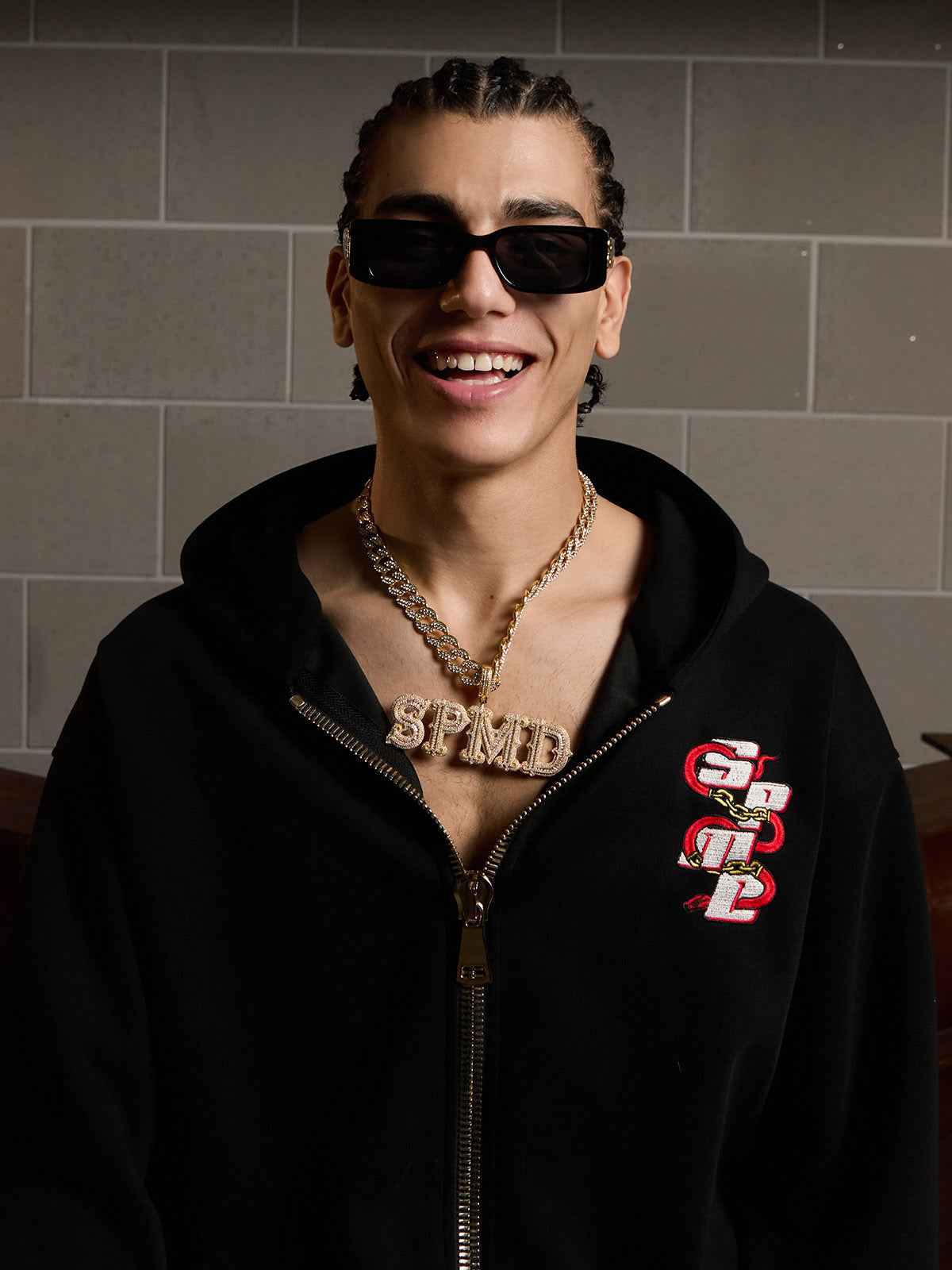Original Embroidered Zip Up Hoodie