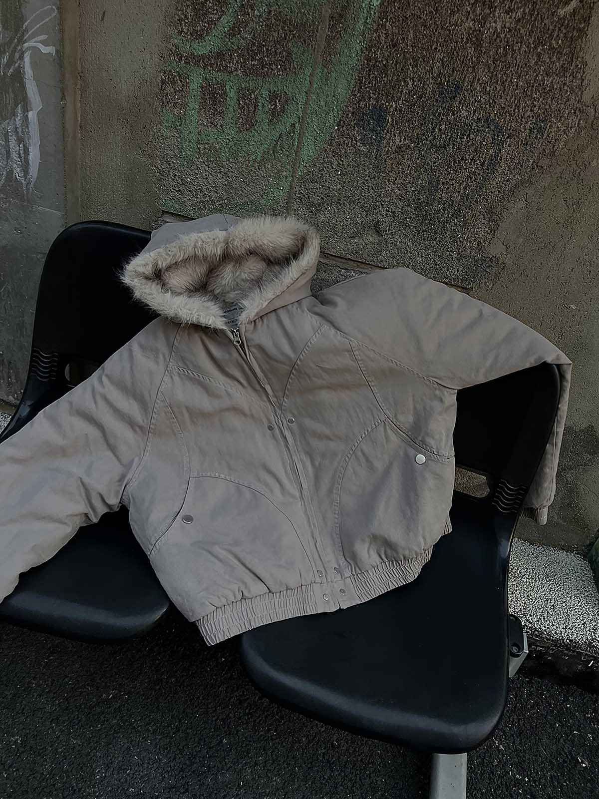 Spliced Fur Hooded Quilted Jacket – Unisex Luxury Urban Streetwear Outerwear