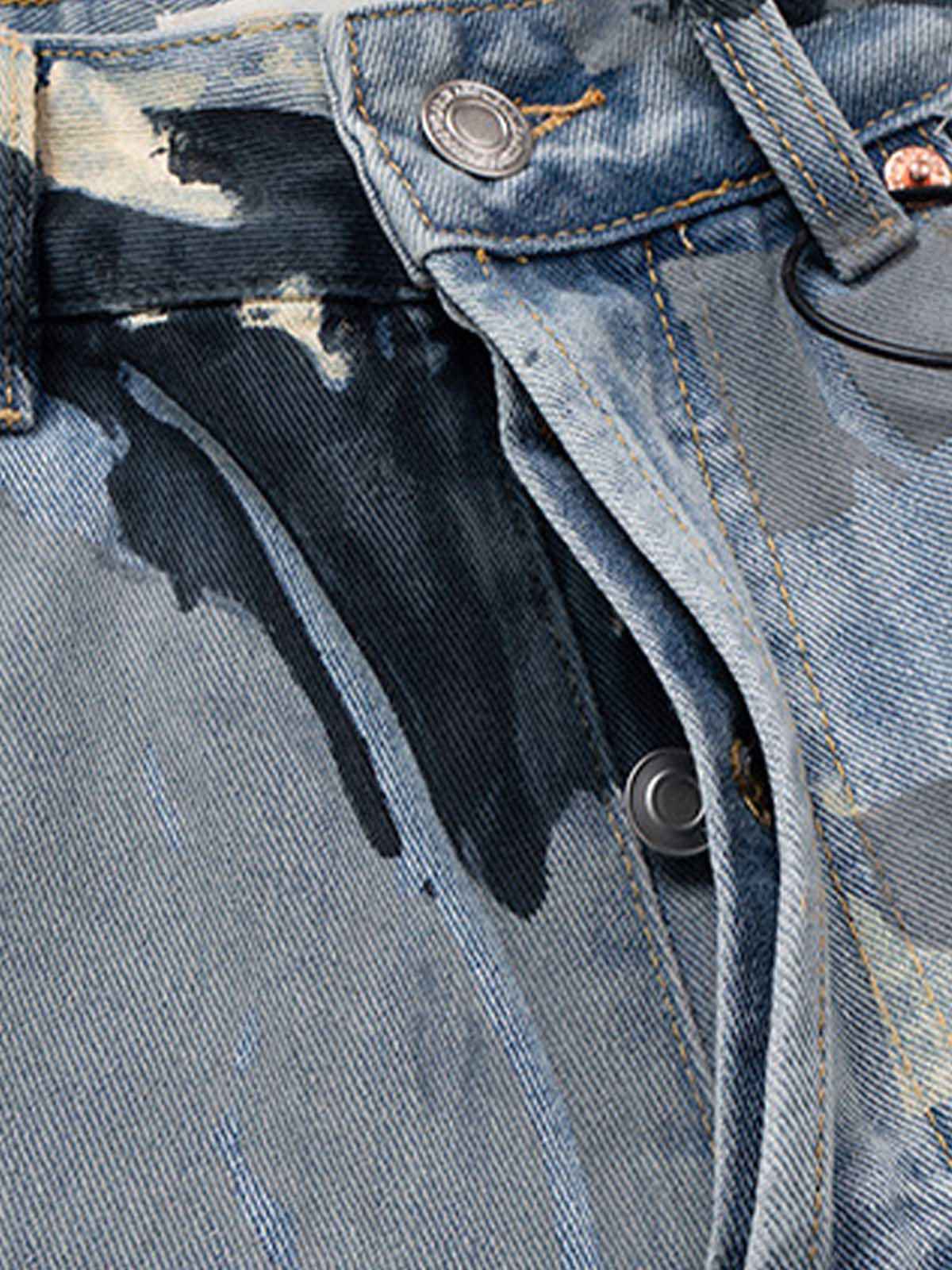 Street Retro Camouflage Baggy Jeans - 2395