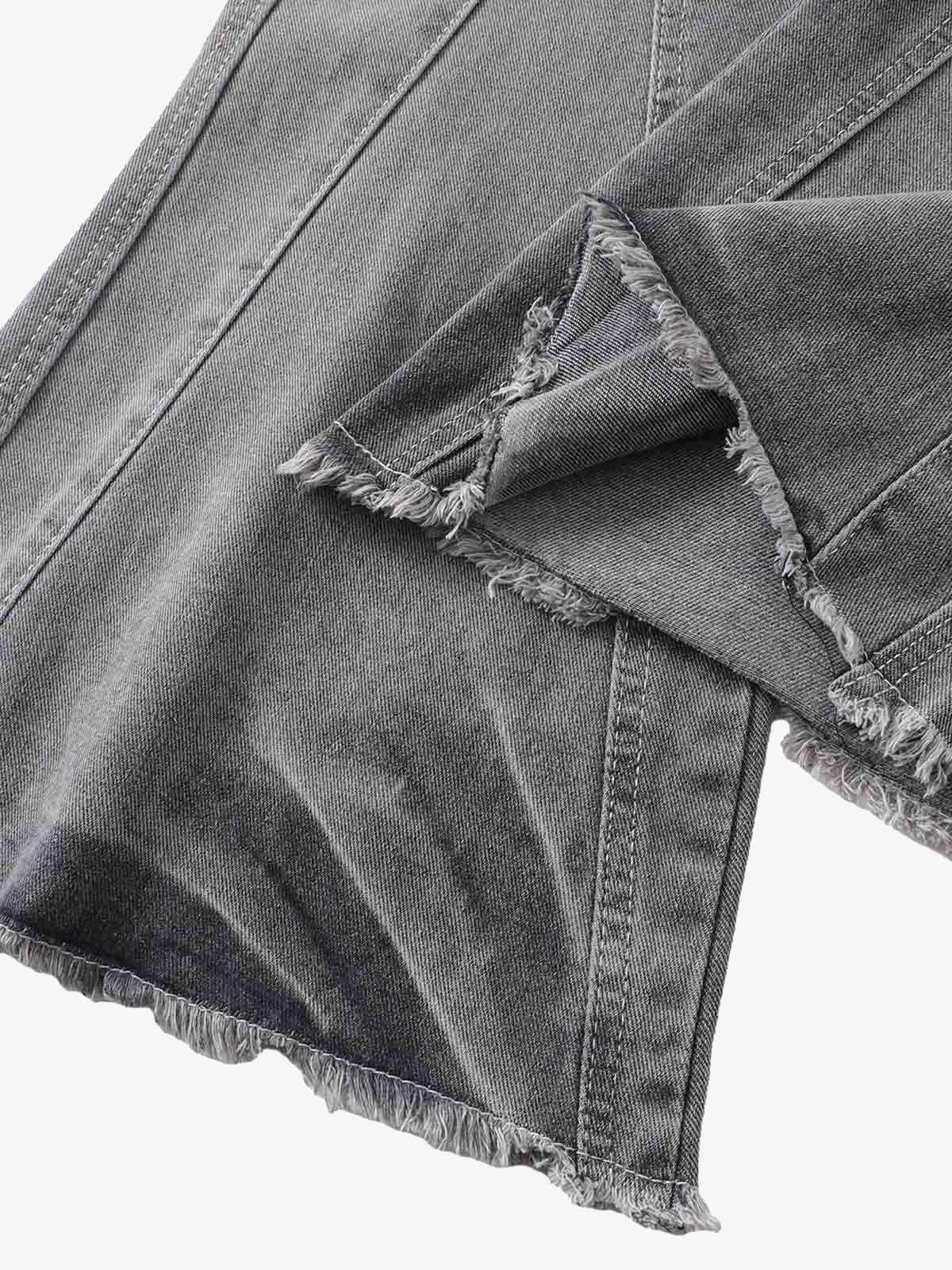 Washed Gradient Flared Jeans