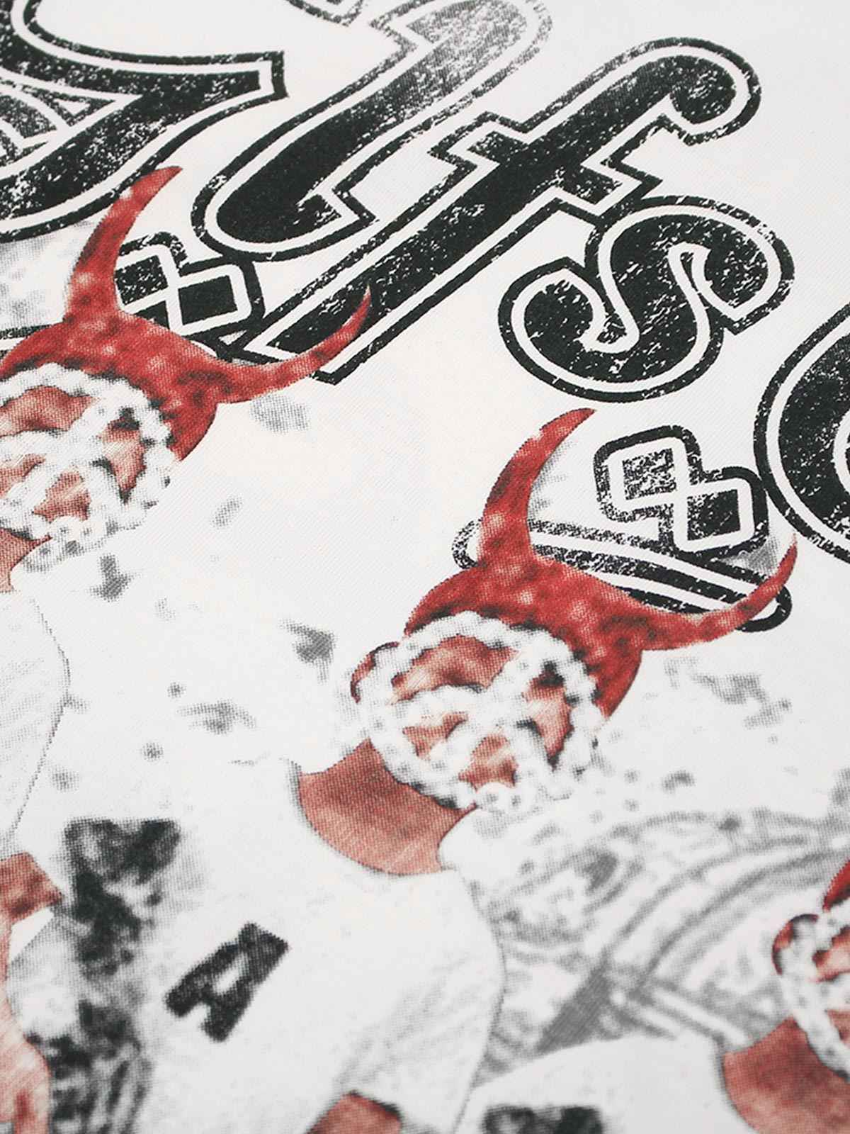 Graffiti Letters Devil Design Graphic T-Shirt