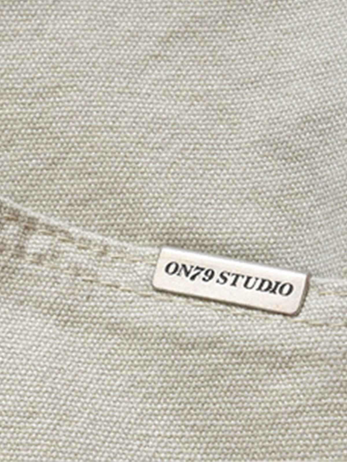 Retro Structured  Design Cargo Shorts