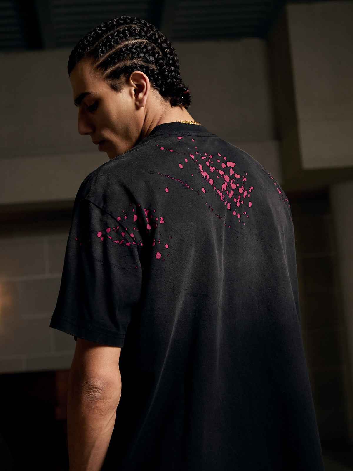 Vintage Washed Dot Spray T-Shirt