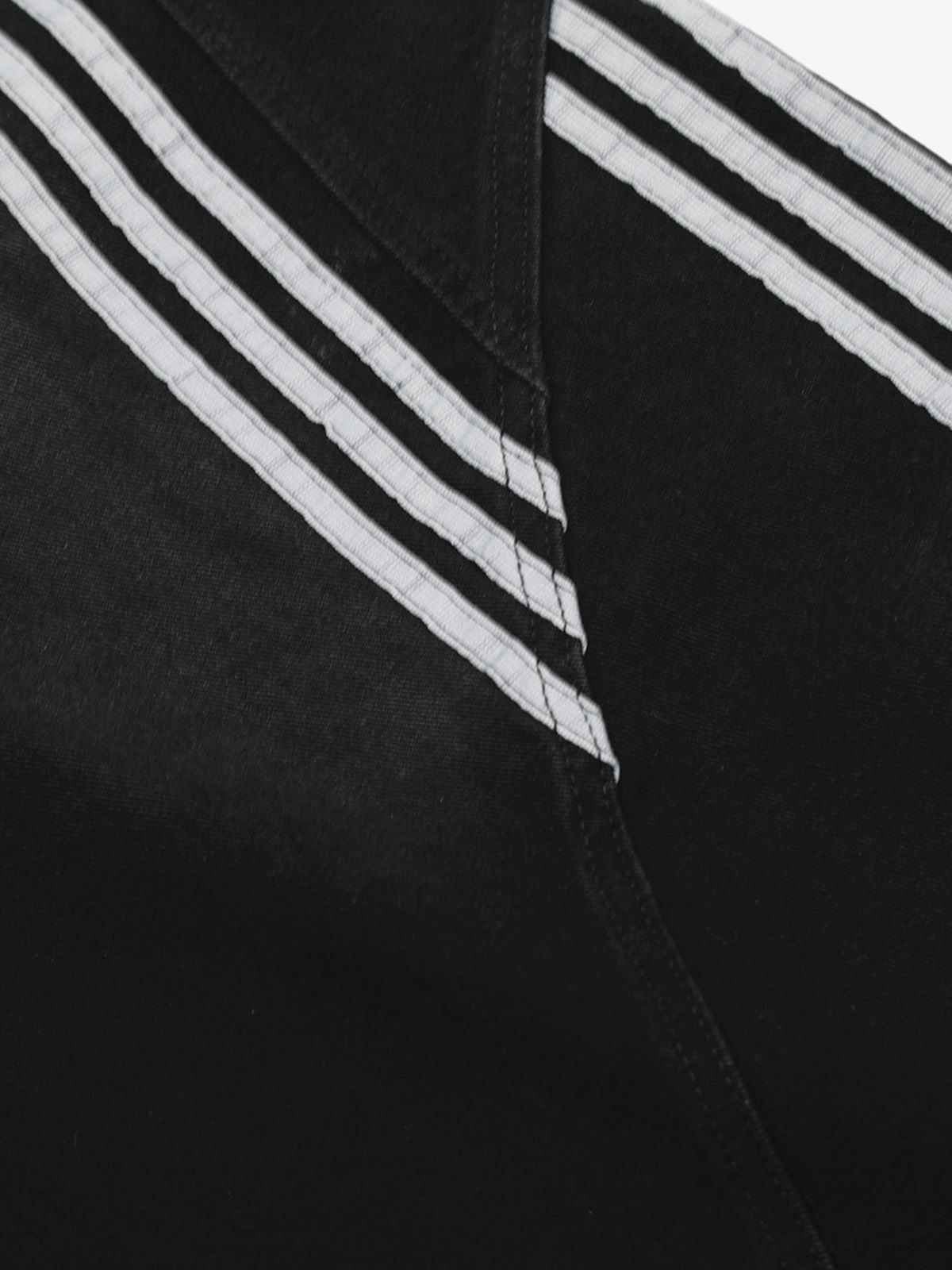 Denim Contrast Striped Stitching Barrel Jeans - 2504