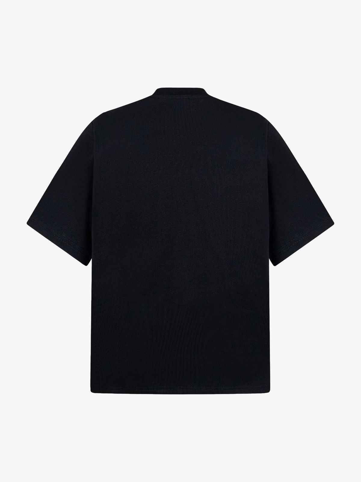 Oversized Embroidered Floral Letter T-Shirt