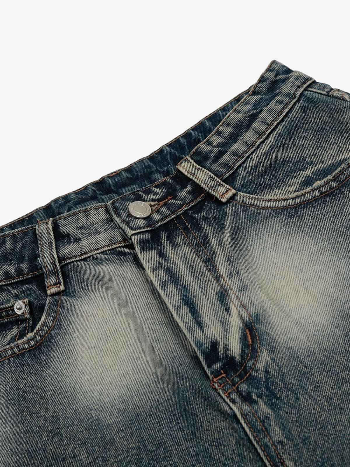Retro Spray Monkey Washed Baggy Jorts - 2532
