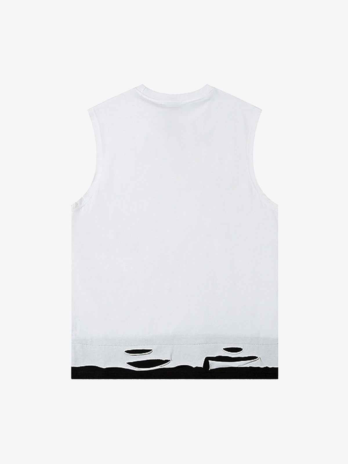 Graphic Letter Chain Vest