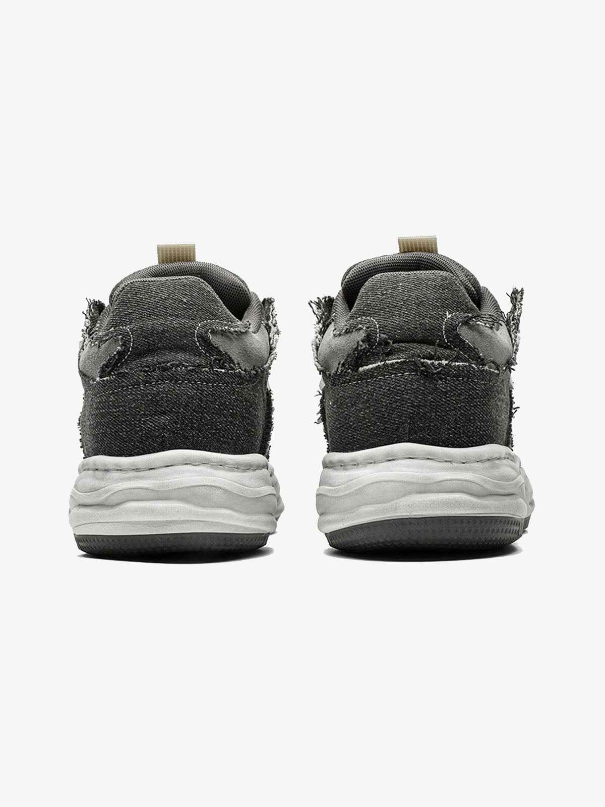 Distressed Deconstructed Split Whisker Platform Sneakers