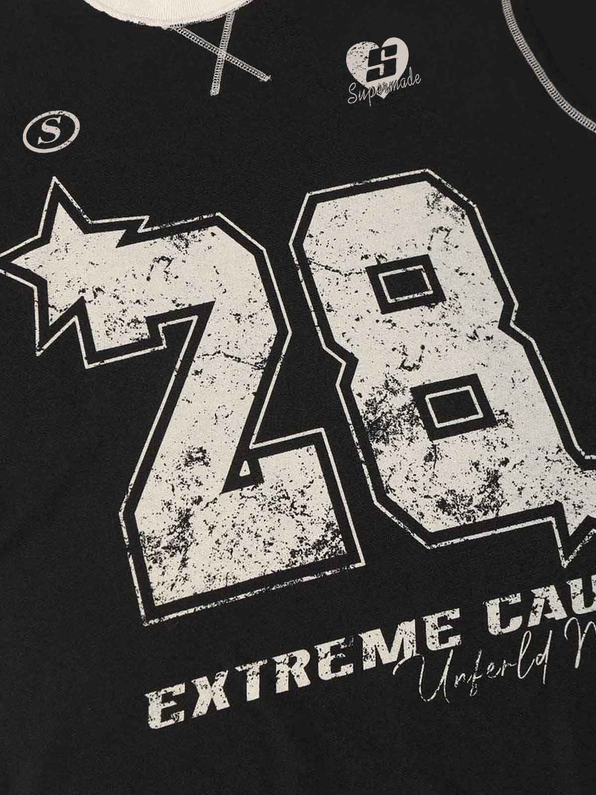 Distressed NO. 28 Jersey T-Shirt - 2442