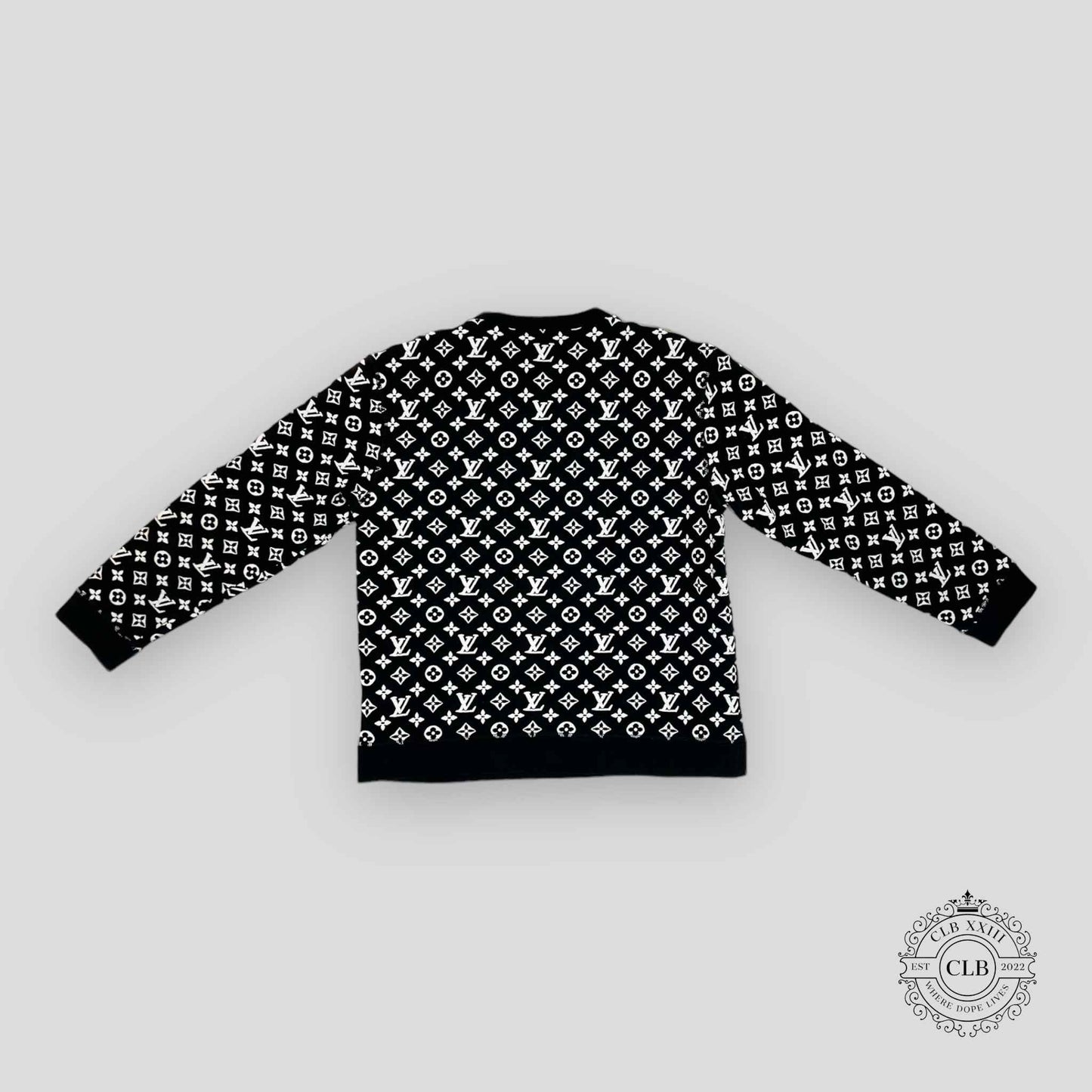 Louis Vuitton Monogram Jacquard Crewneck in Black