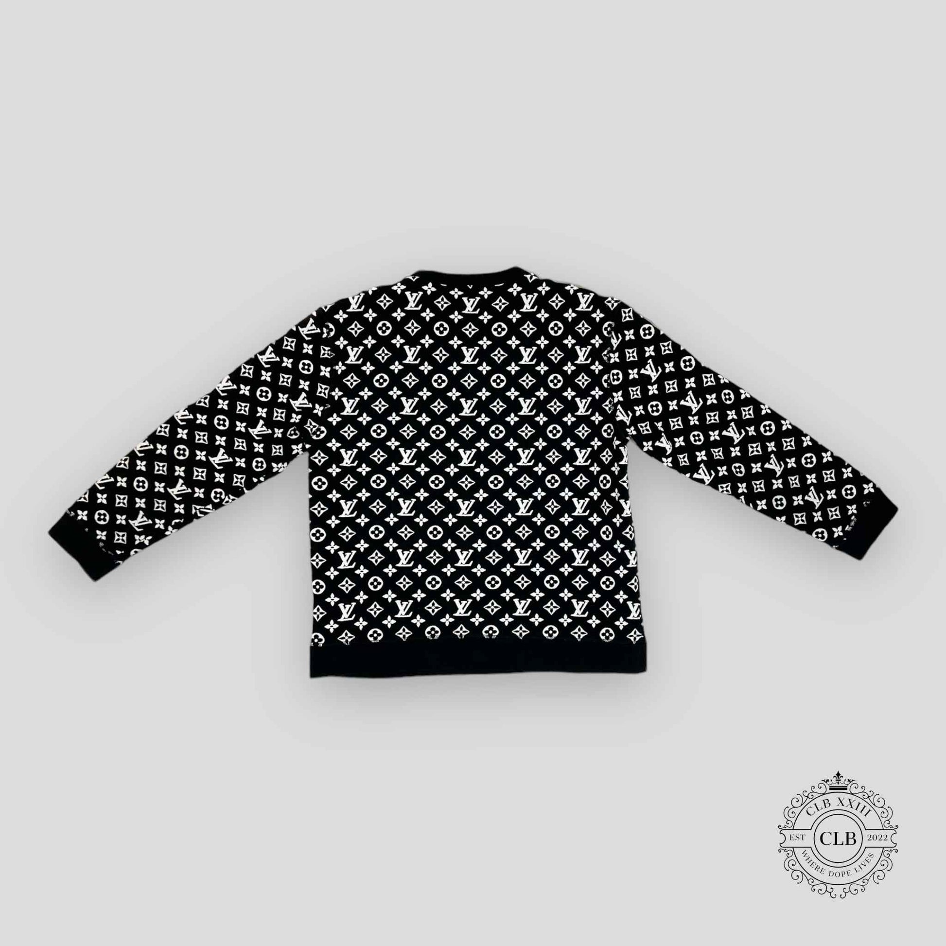 Louis Vuitton Monogram Jacquard Crewneck in Black