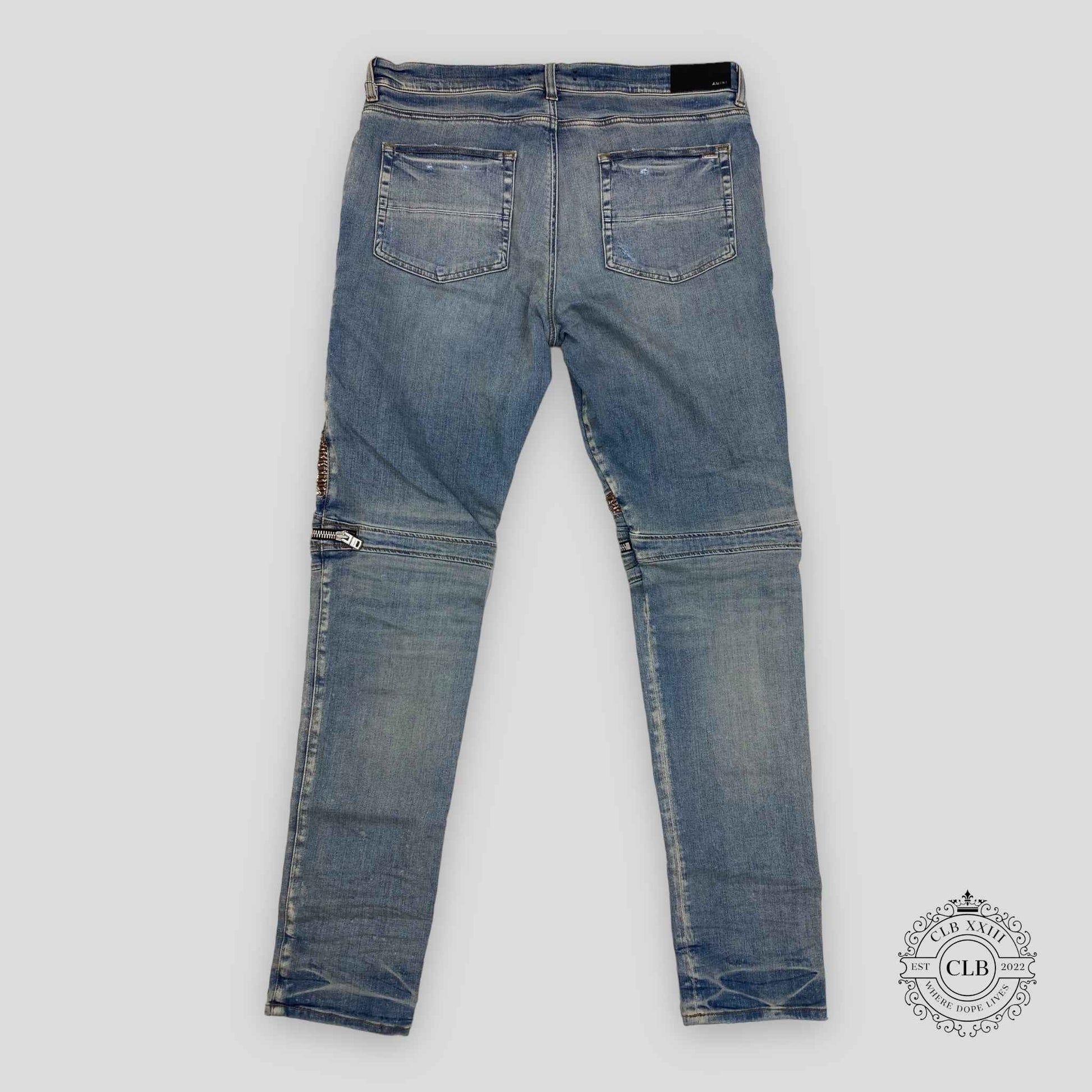 AMIRI MX2 BROWN BANDANA JEANS - CLAY INDIGO