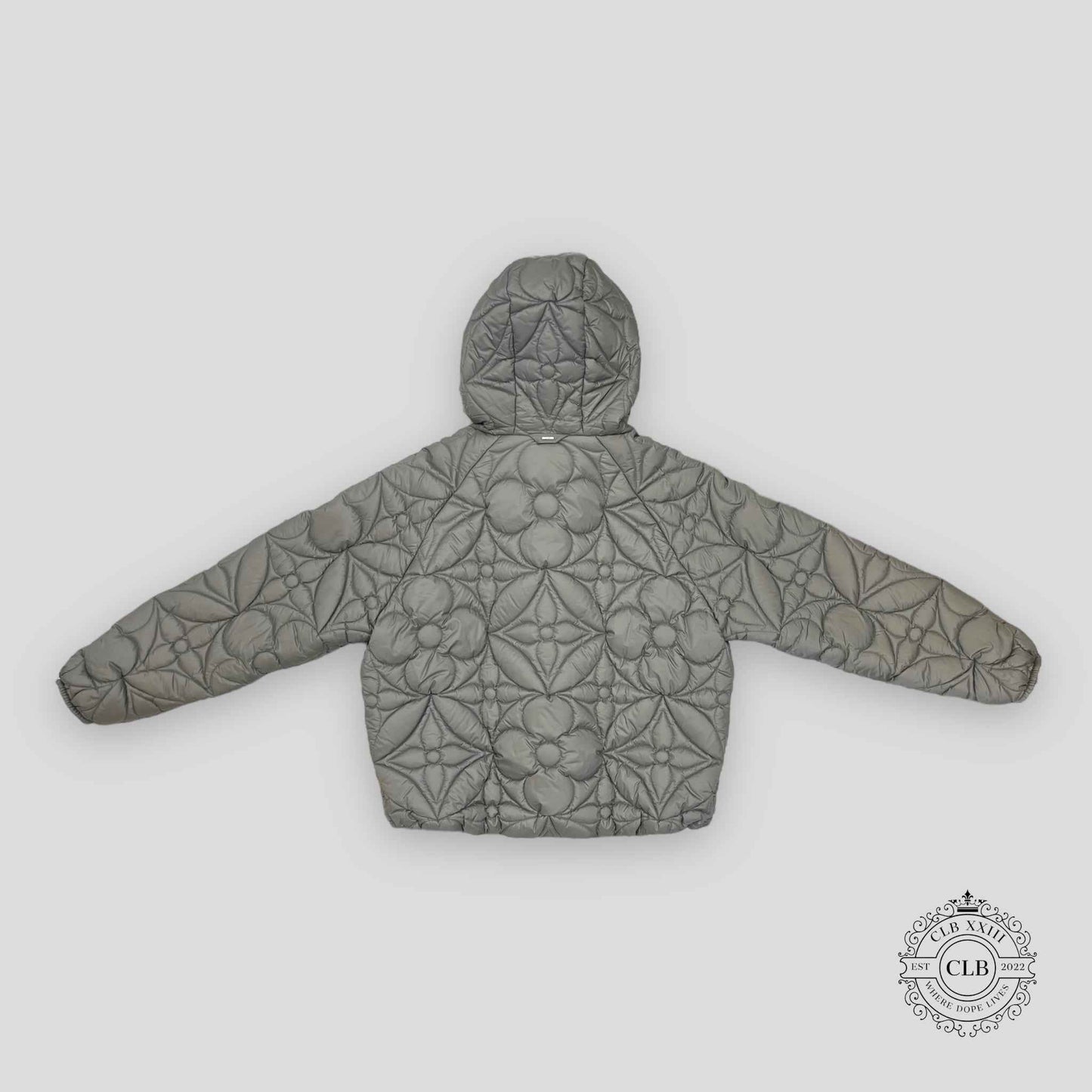 Louis Vuitton Reversible Quilted Puffer Coat in Grey