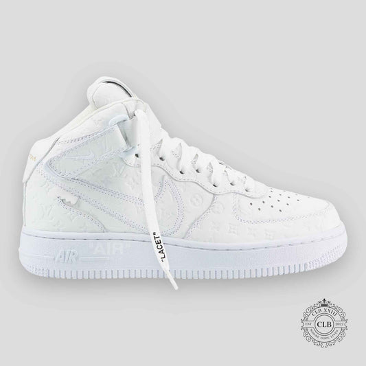 Nike Air Force 1 Mid X Louis Vuitton in Triple White