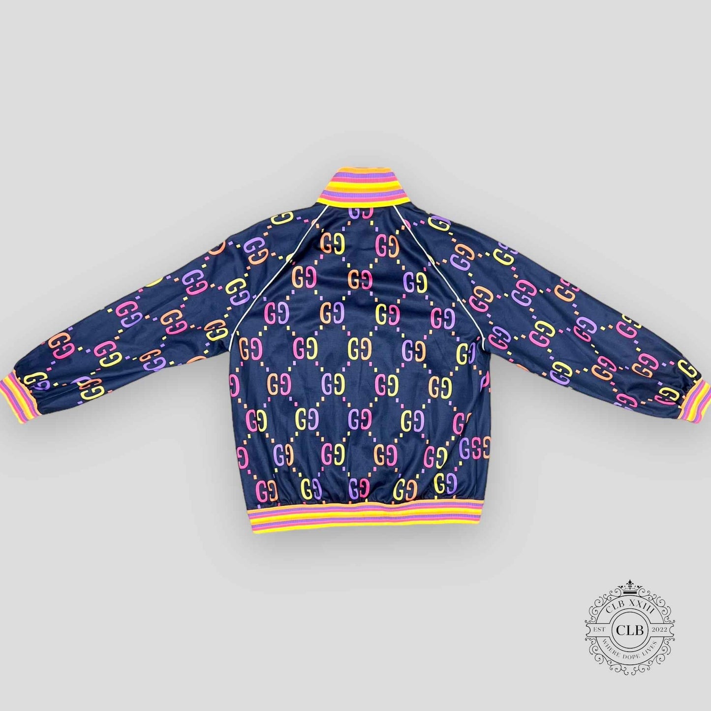 Gucci GG Jacquard Track Jacket in Blue/Multicolor