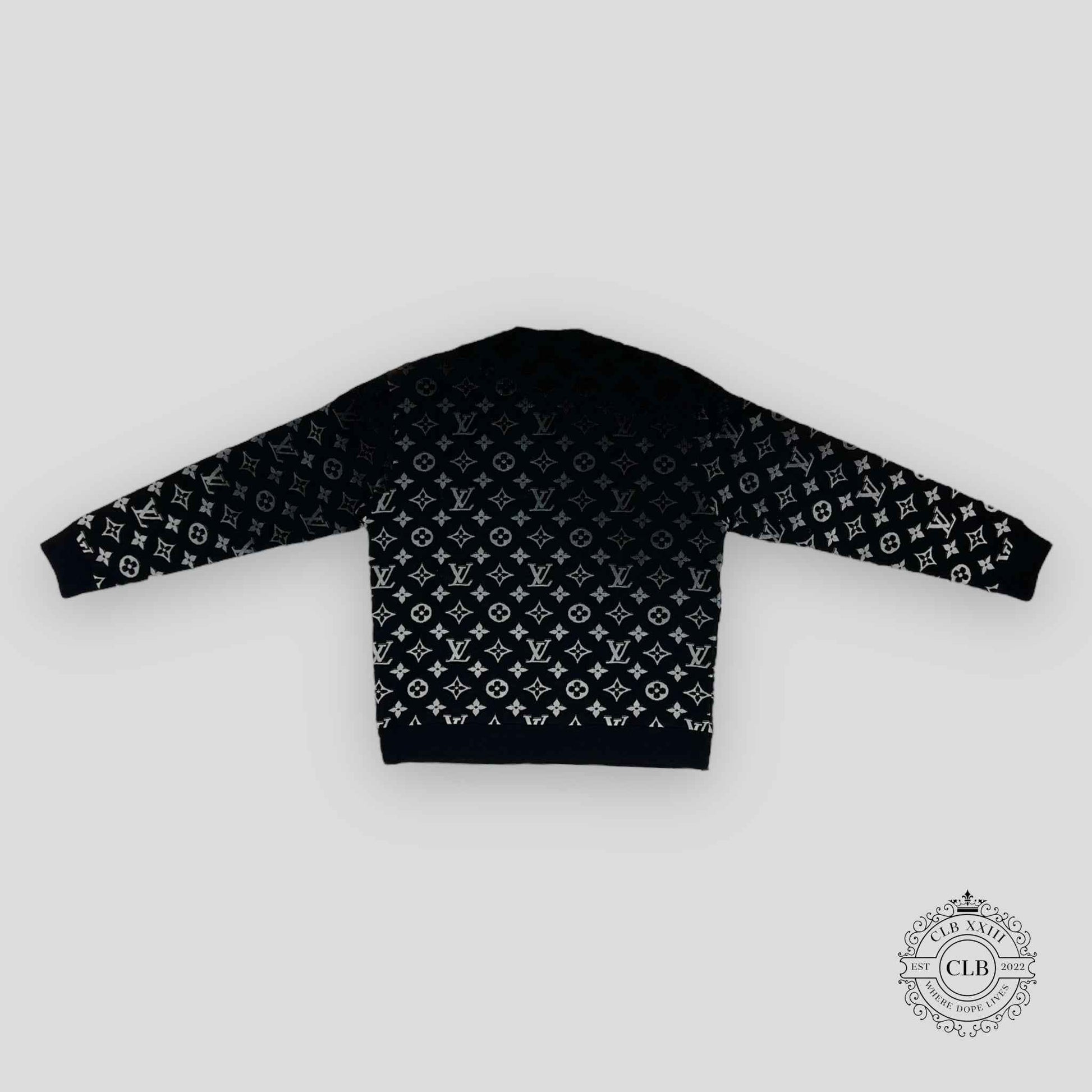 Louis Vuitton Gradient Monogram Fil Coupe Crewneck in Black