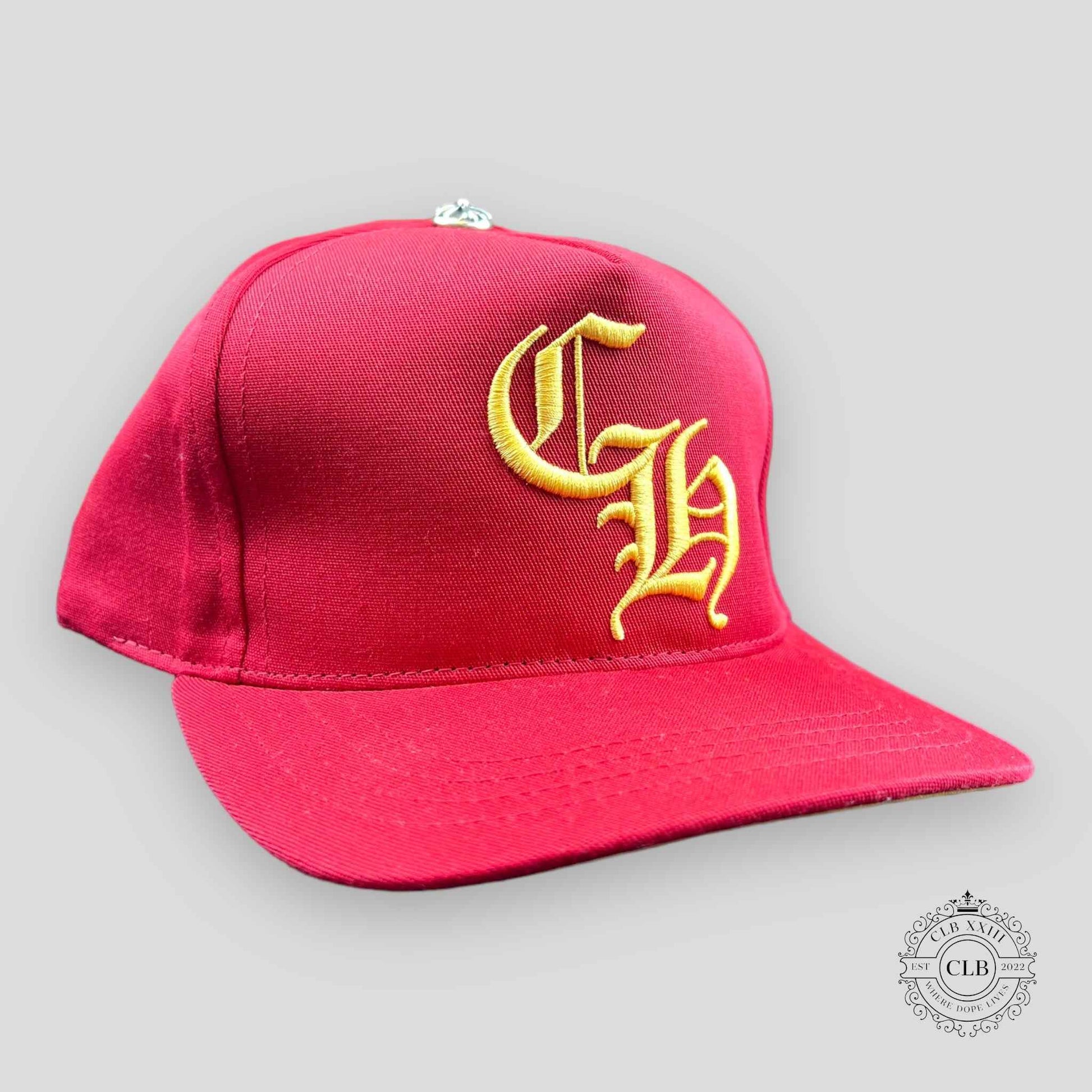 Chrome Hearts CH Embroidered Hat in Red / Yellow