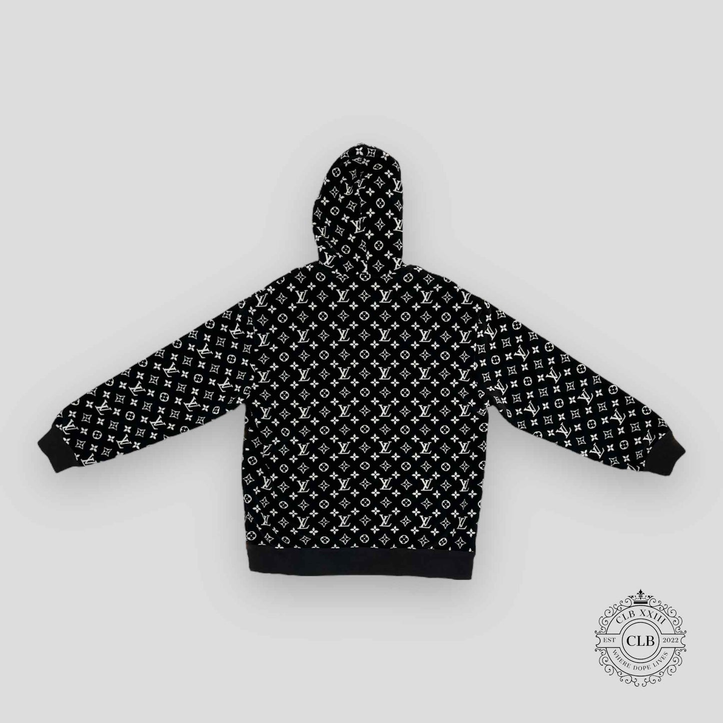 Louis Vuitton Monogram Toweling Hoodie in Black