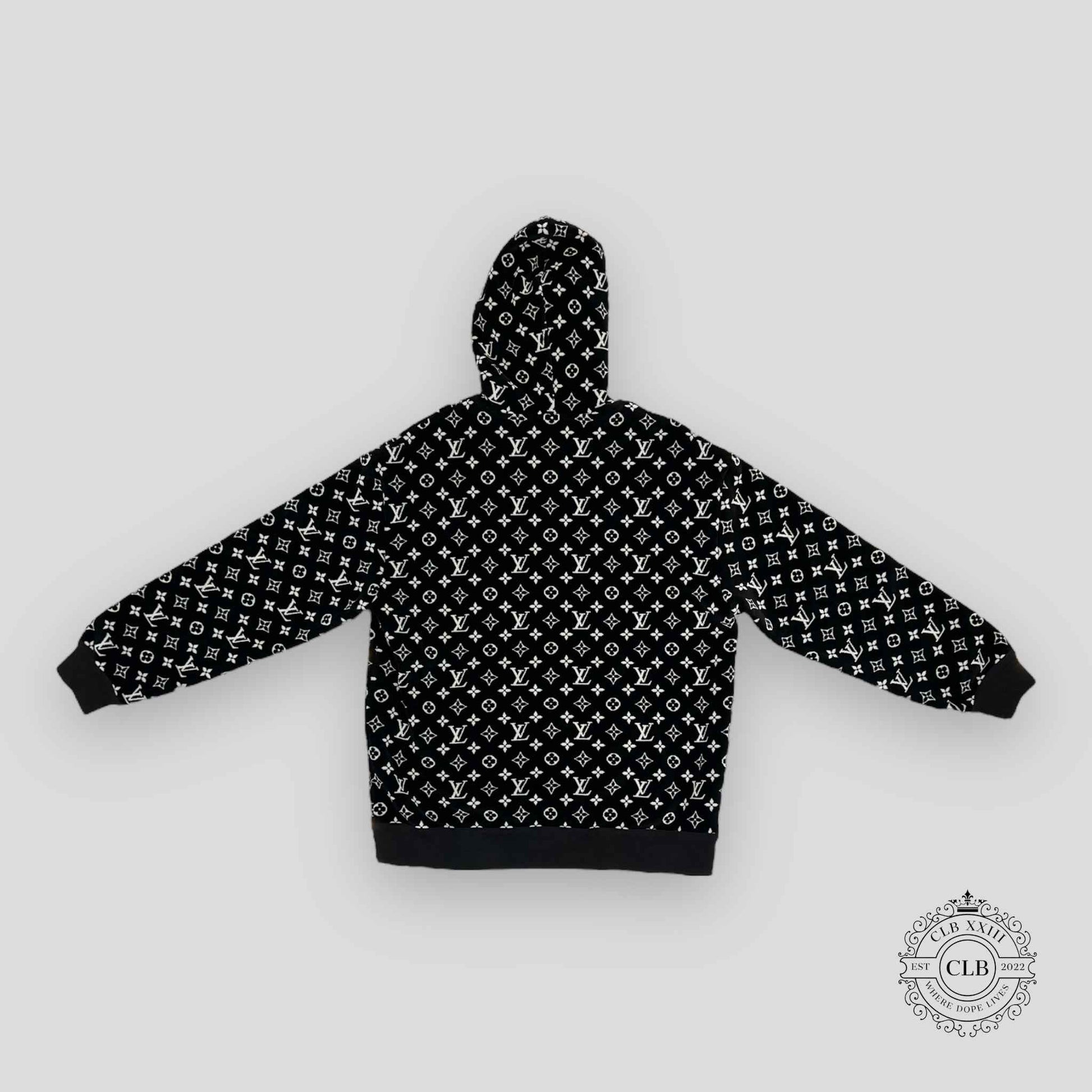 Louis Vuitton Monogram Toweling Hoodie in Black