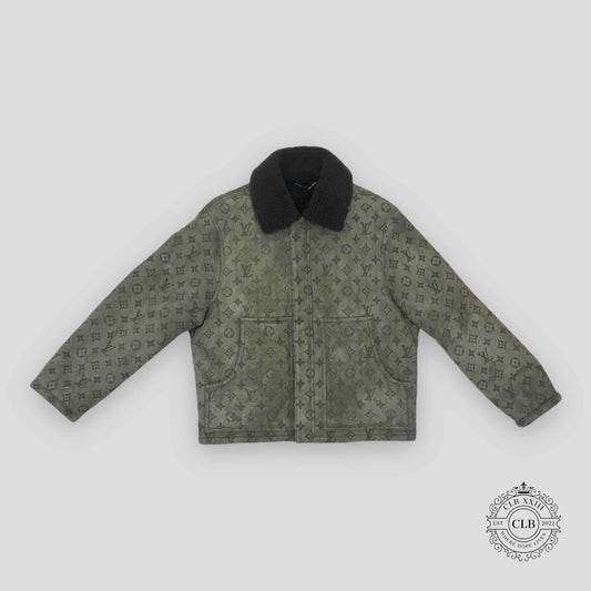 Louis Vuitton Monogram Shearling Jacket in Olive