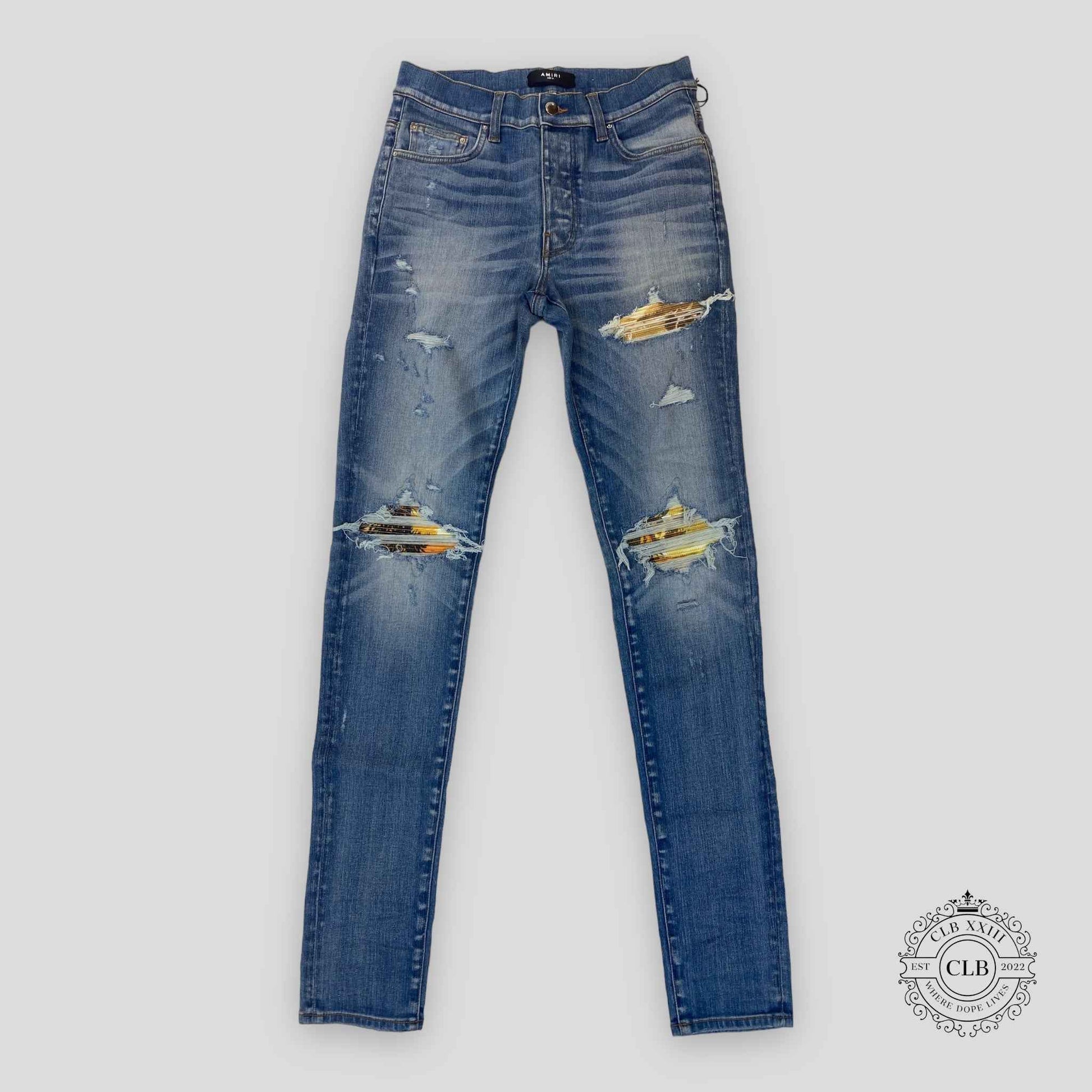 Amiri MX1 Aloha Jeans in 70's Indigo