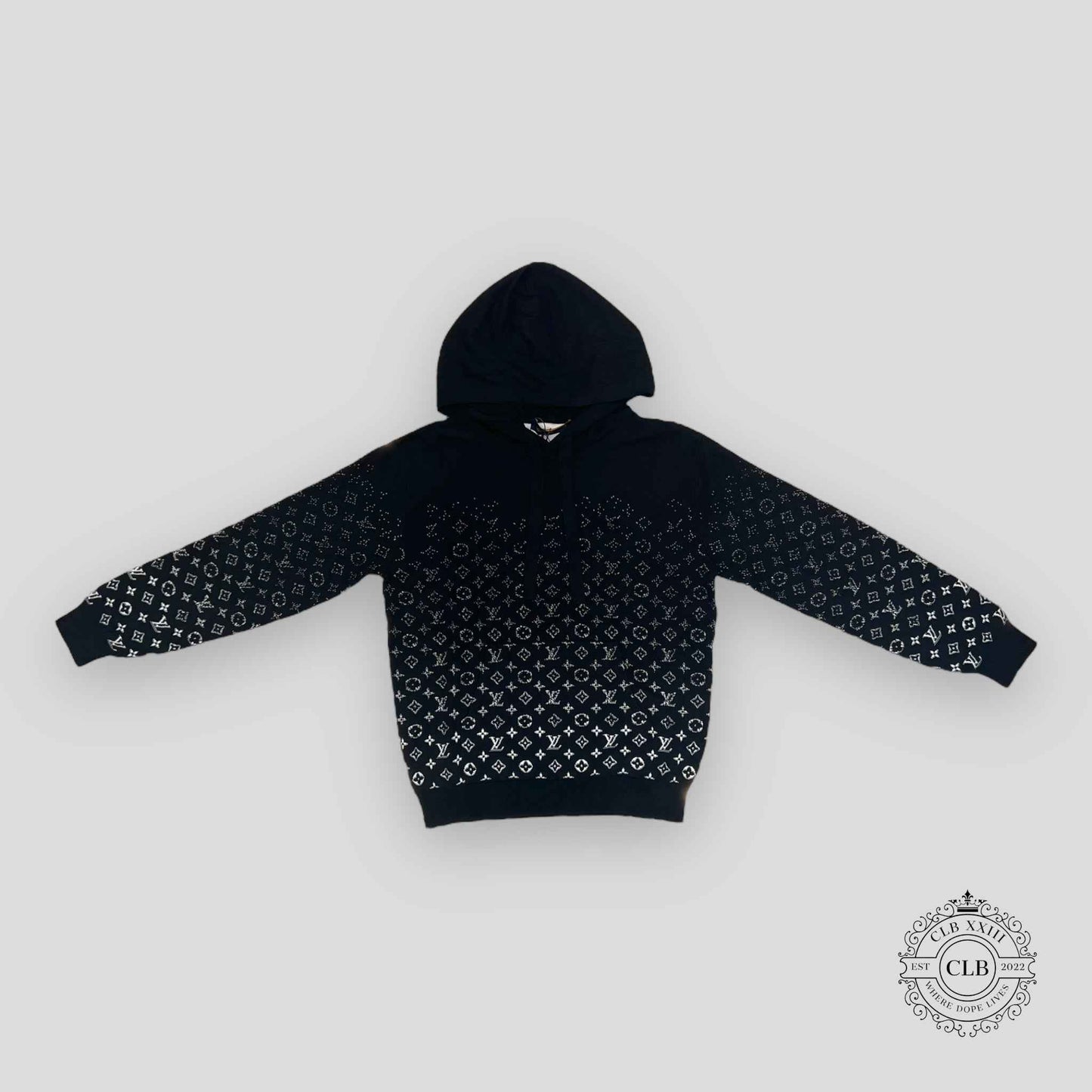 LOUIS VUITTON MONOGRAM DEGRADE HOODIE - BLACK