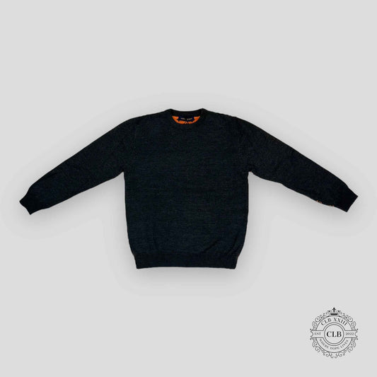 LOUIS VUITTON MONOGRAM KNIT SWEATER - GREY/ORANGE