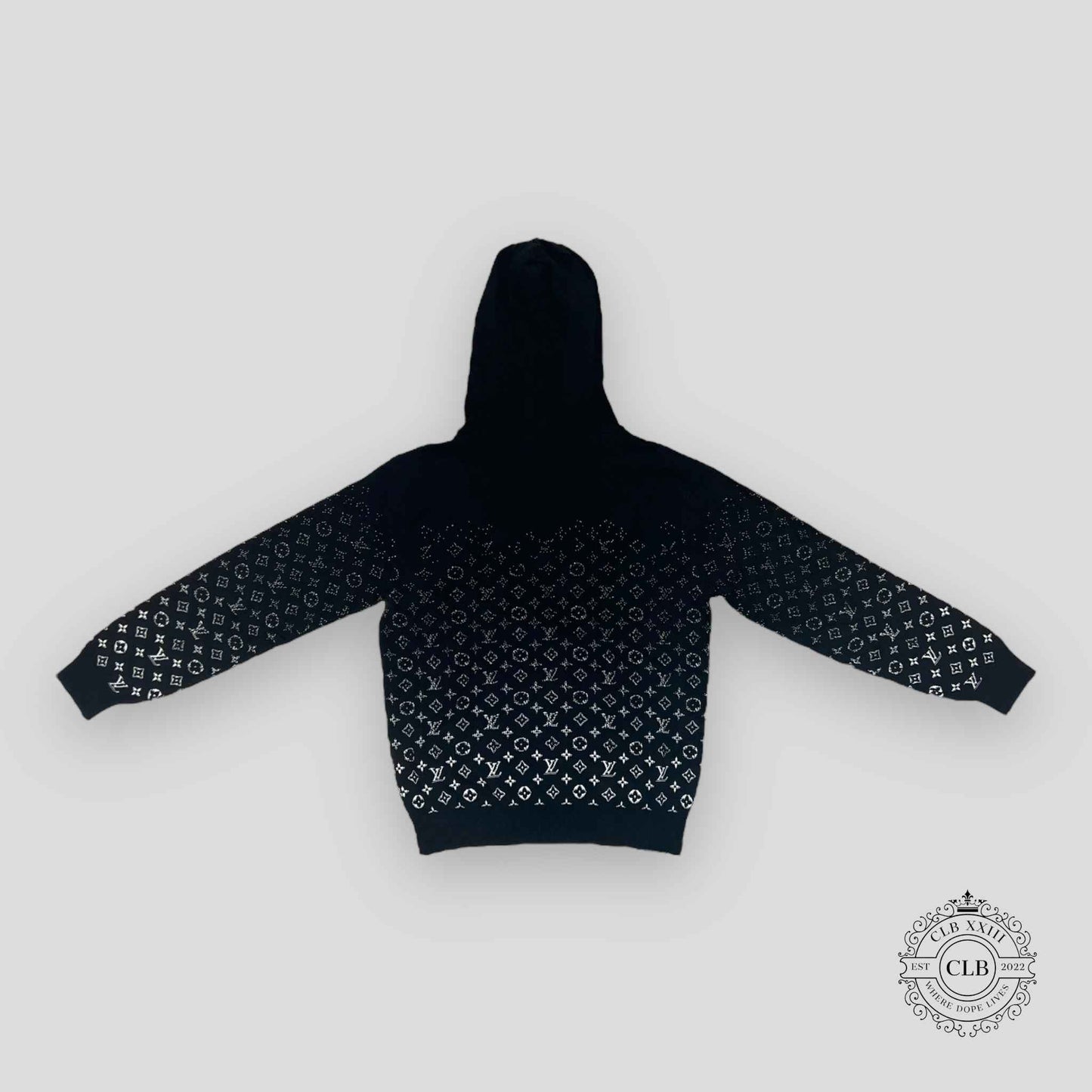 Louis Vuitton Monogram Knit Hoodie in Black