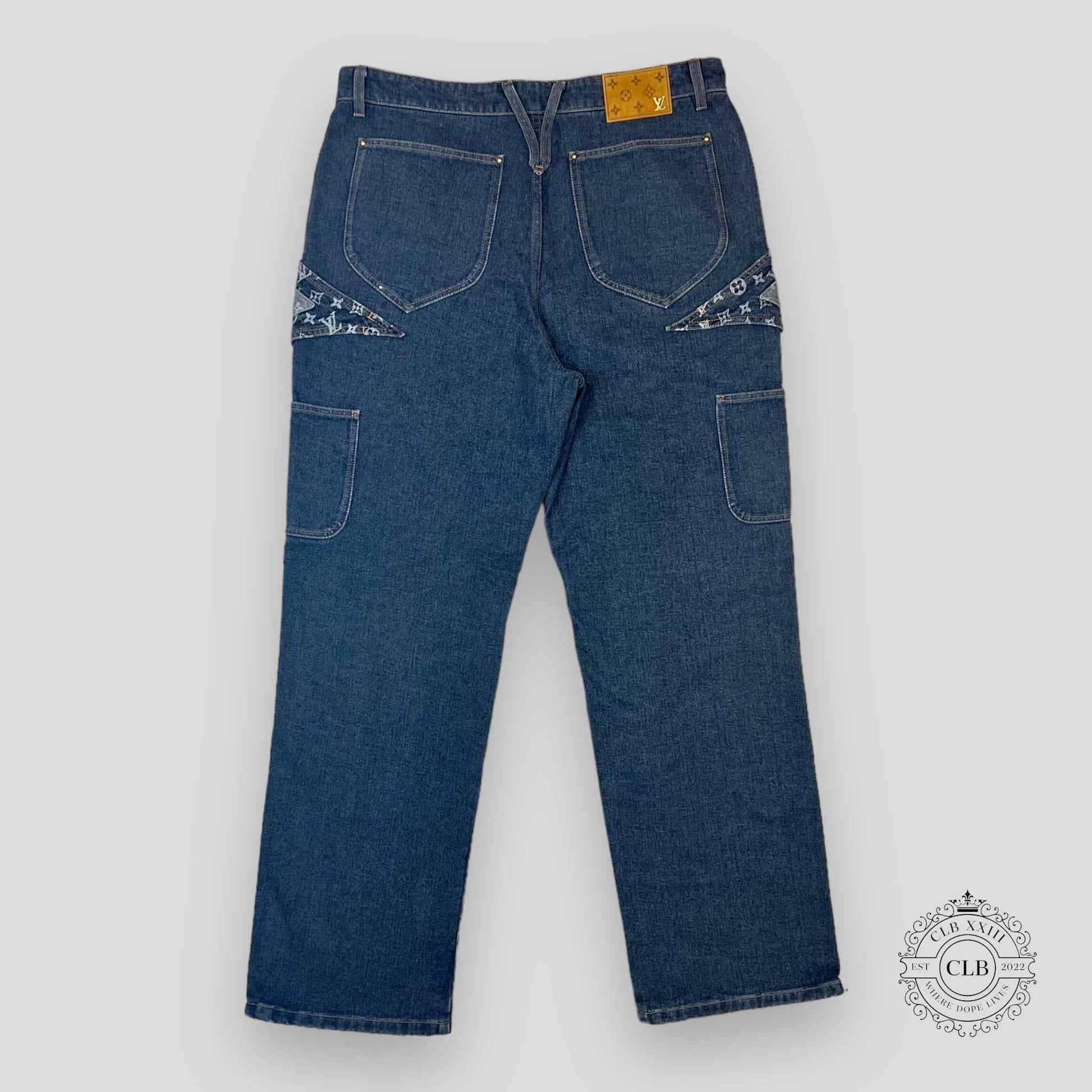 Louis Vuitton Monogram Flower Denim Pants