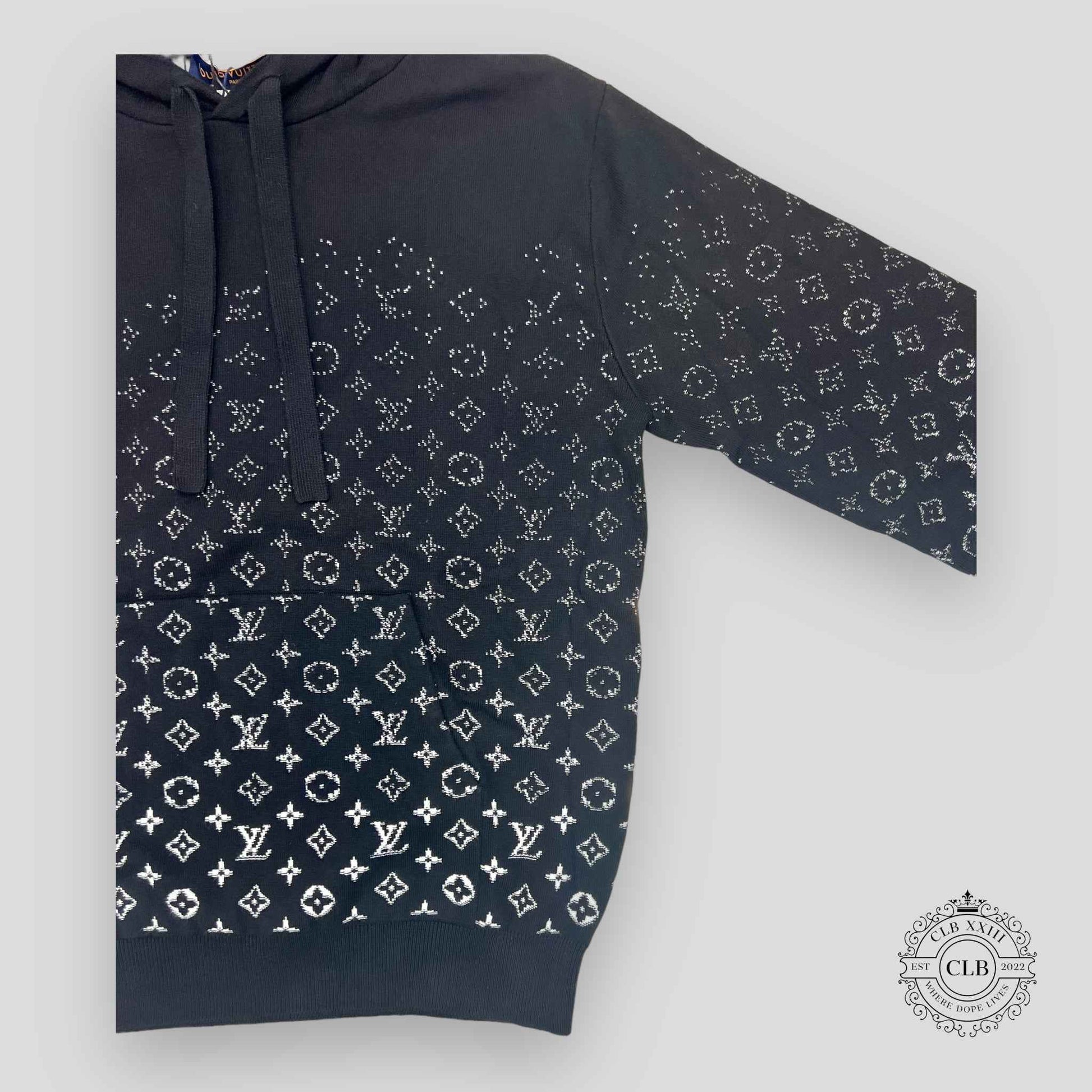 Louis Vuitton Monogram Knit Hoodie in Black