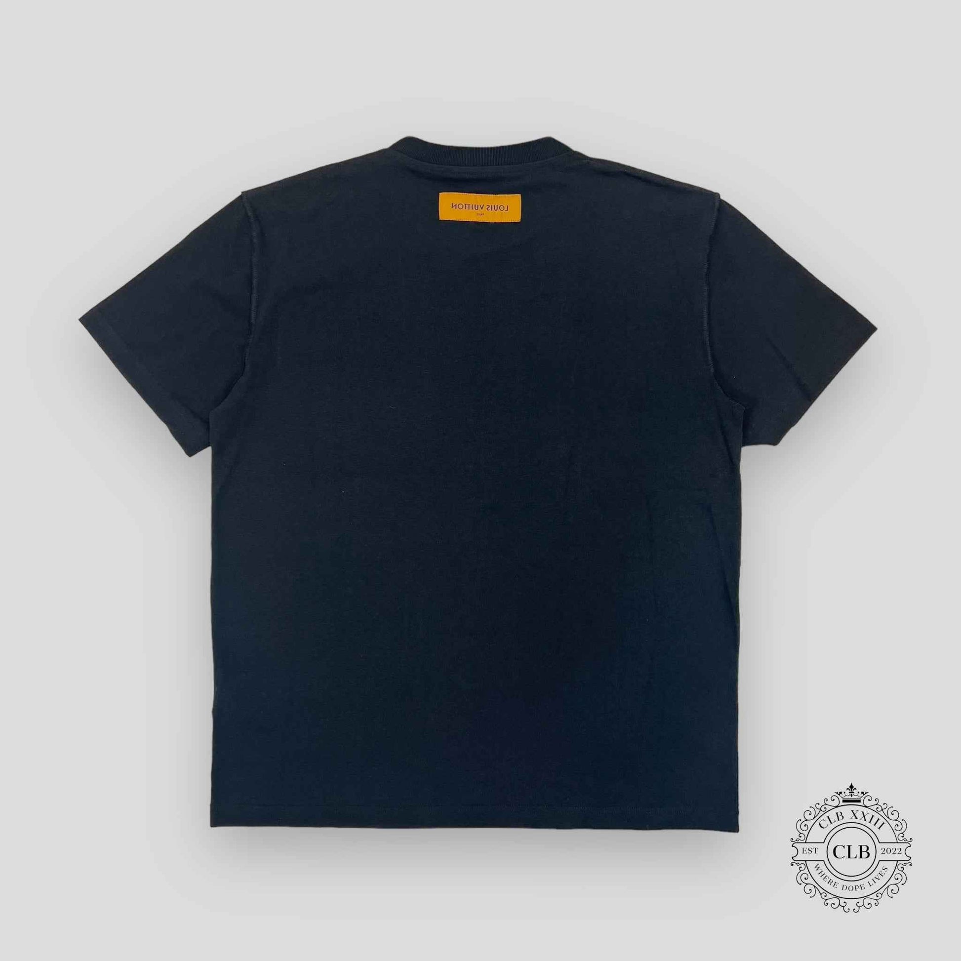 LOUIS VUITTON LV SPREAD EMBROIDERY T-SHIRT - BLACK