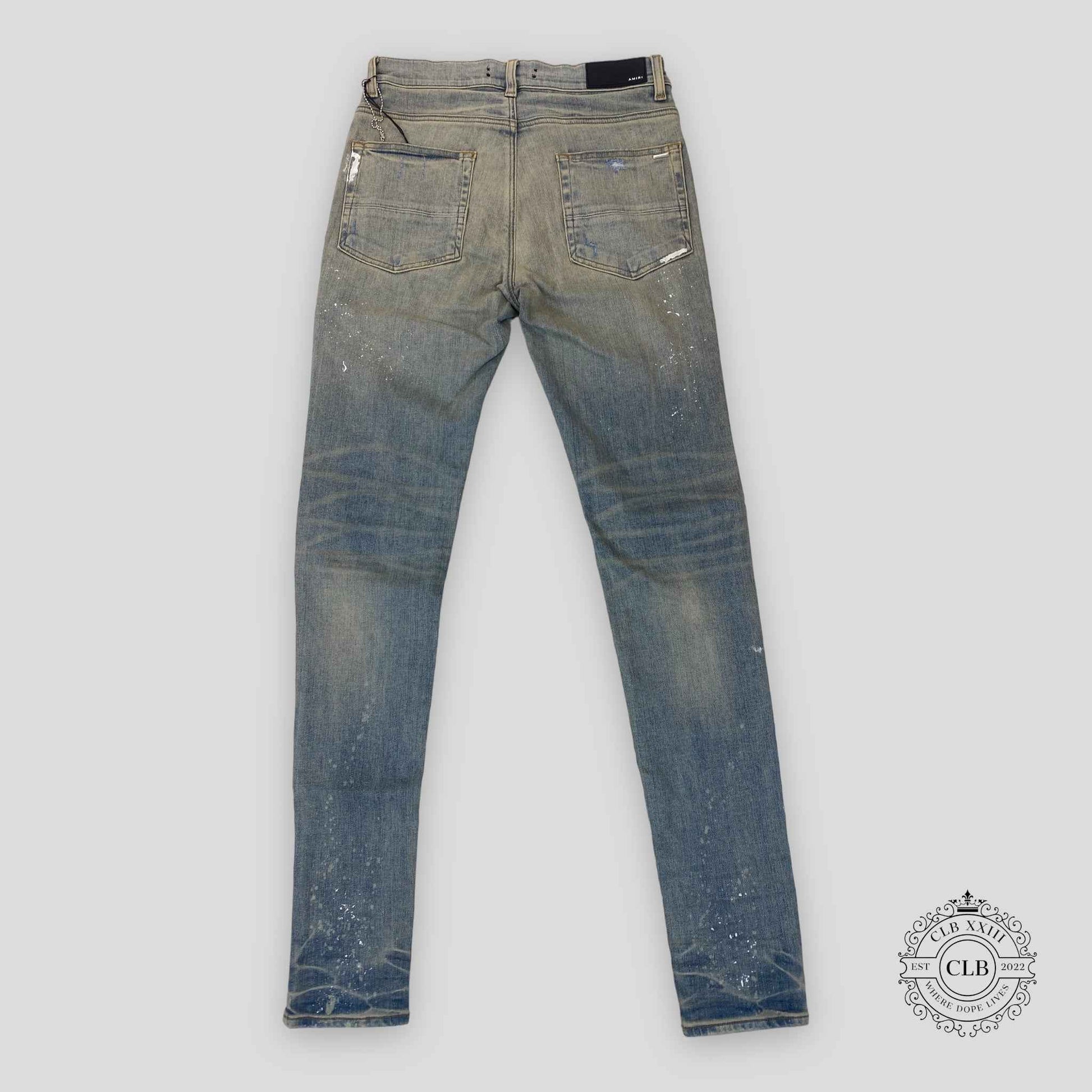 AMIRI MX1 PLAID JEANS - CLAY INDIGO/GREEN