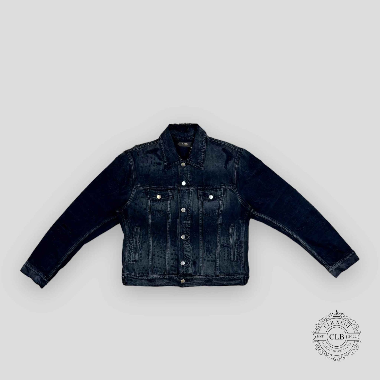 AMIRI SHOTGUN DENIM TRUCKER JACKET - AGED BLACK