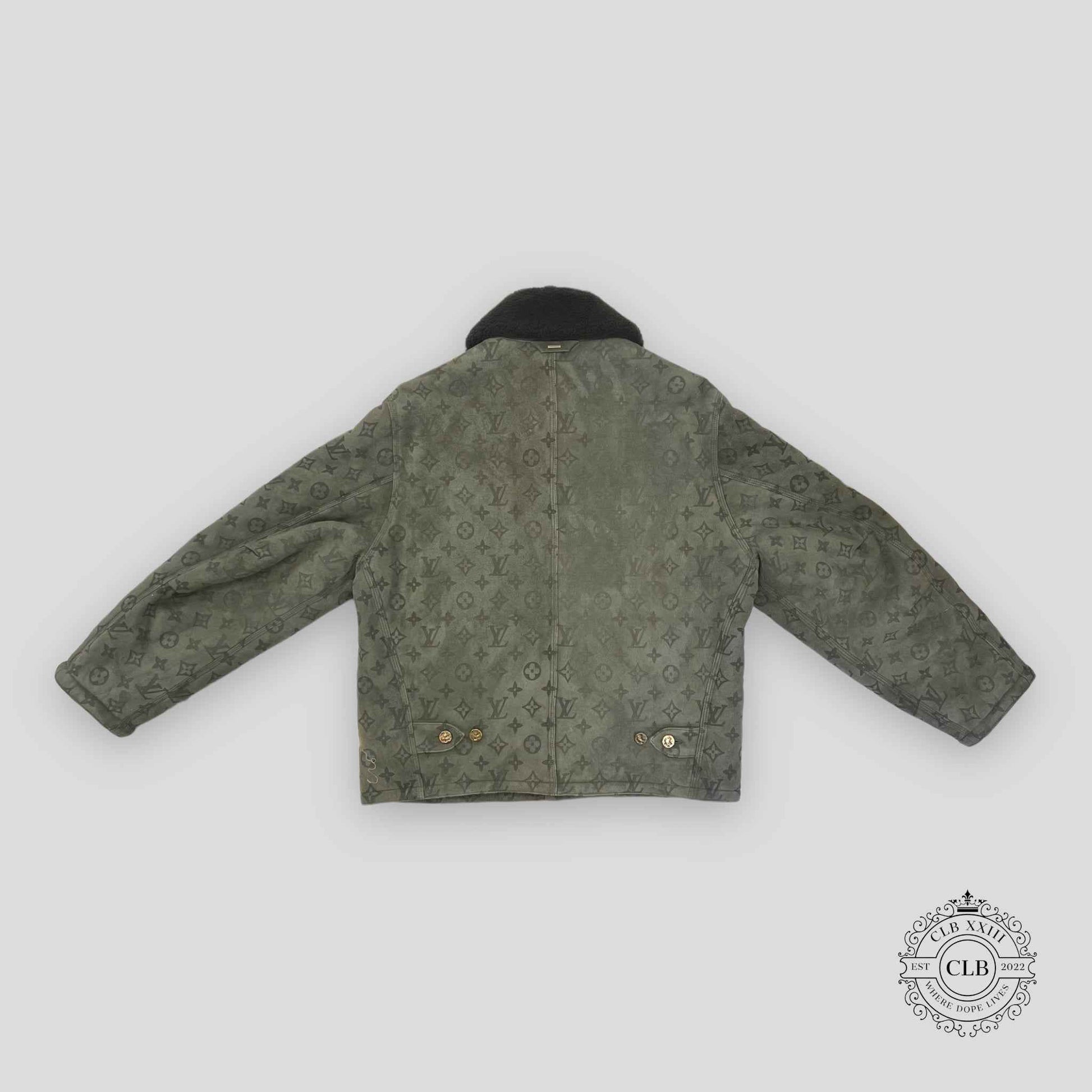 Louis Vuitton Monogram Shearling Jacket in Olive