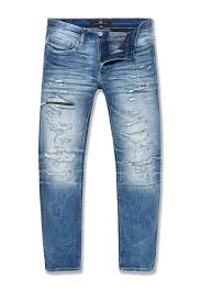 JORDAN CRAIG Jeans Light Wash Distressed