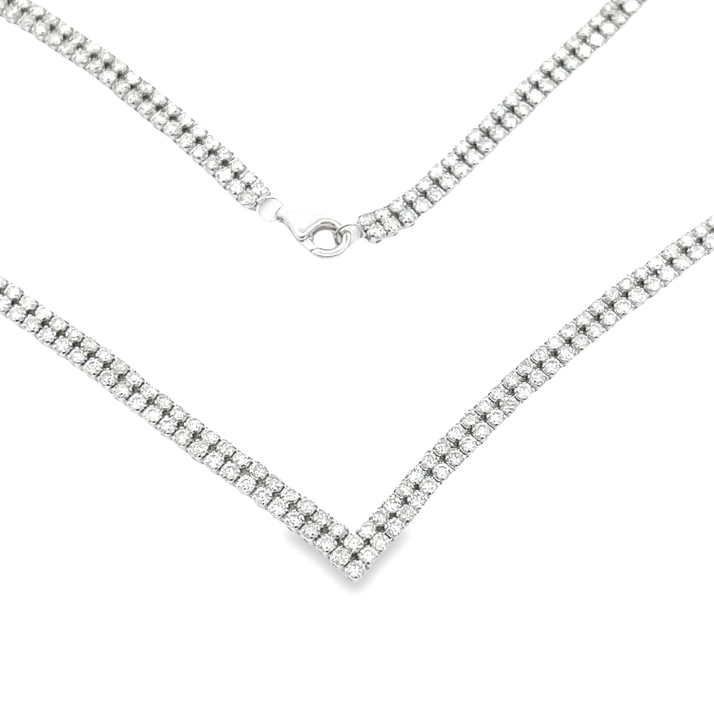 7.00ct Diamond Tennis Necklace 14KT White Gold