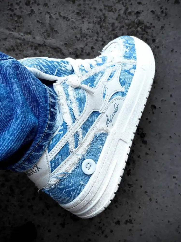 Broken Stars Sneakers - Indigo Blue