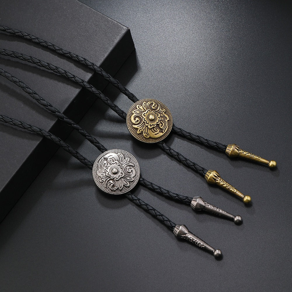 Arabesque Shield Bolo Tie Necklace