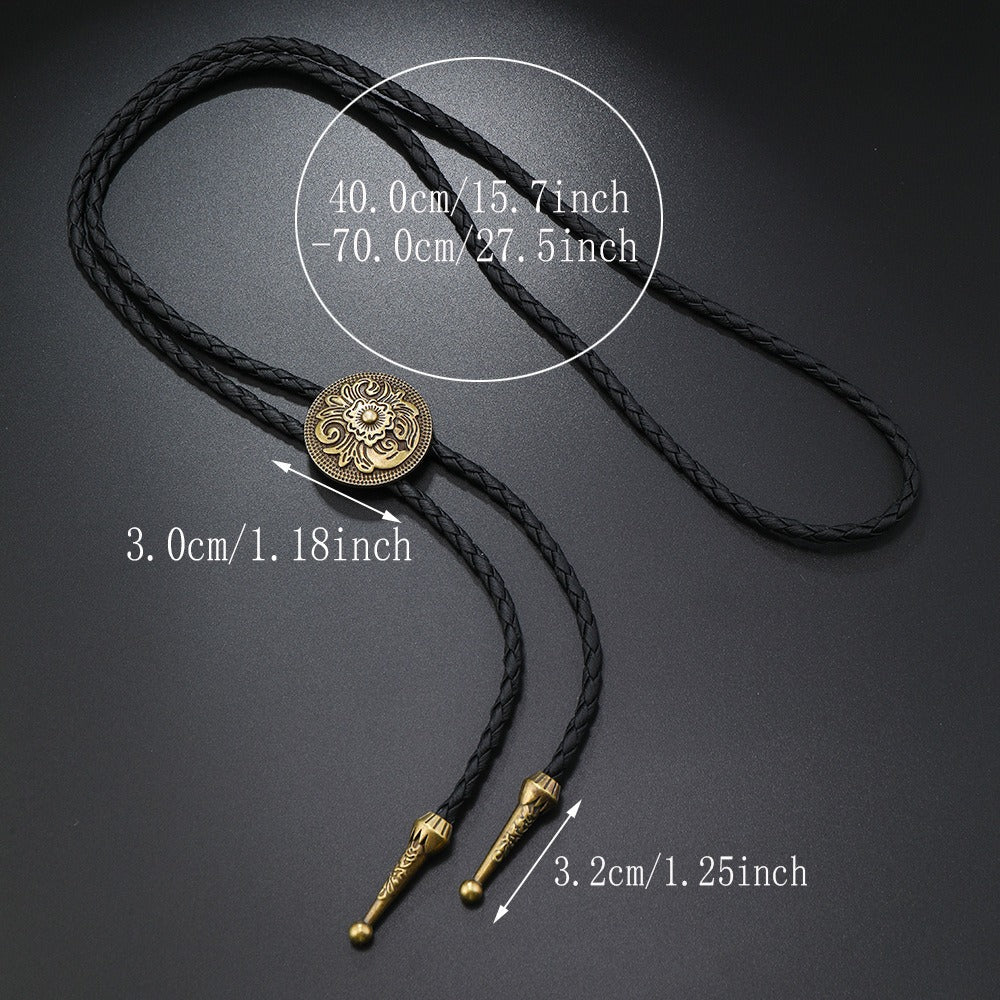 Arabesque Shield Bolo Tie Necklace