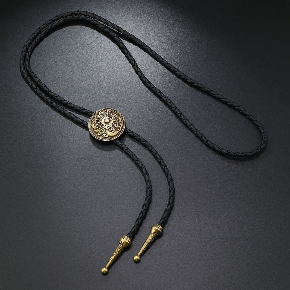 Arabesque Shield Bolo Tie Necklace