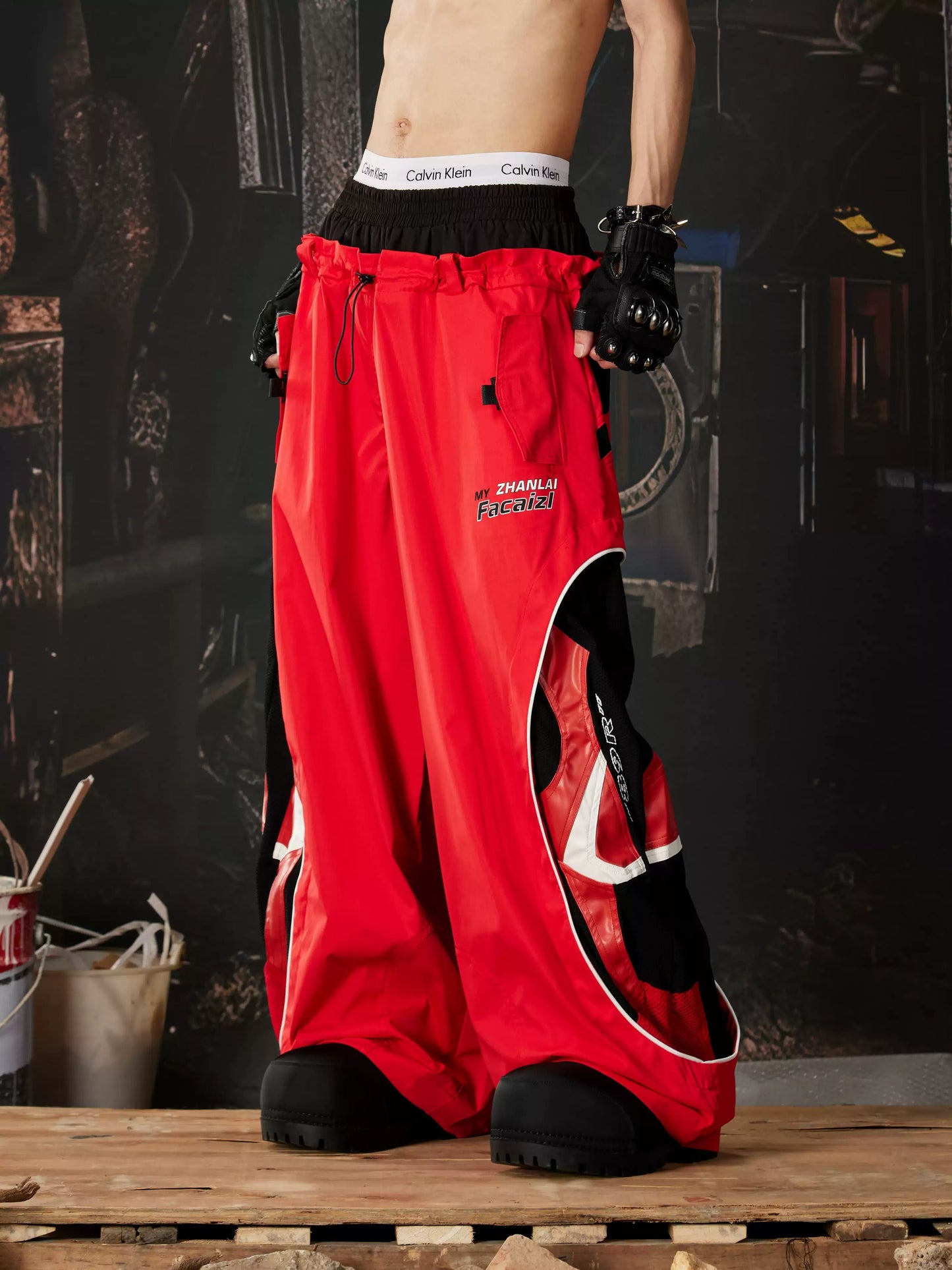 Racing Double Waist Sweatpants