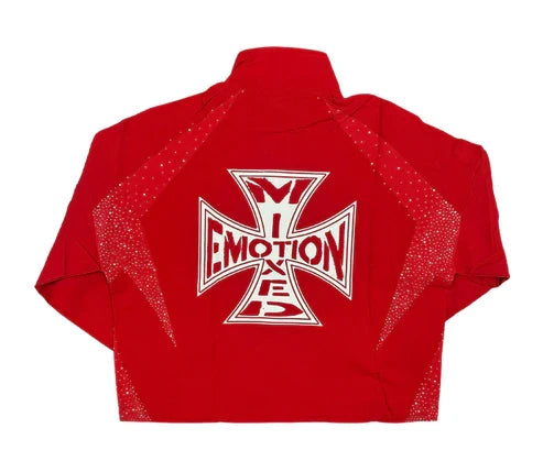 MIXED EMOTIONS Jacket Rhinestone Logo ZipUp