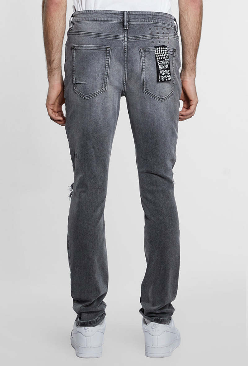 KSUBI Jeans Knee Rip Distressed Slim Fit