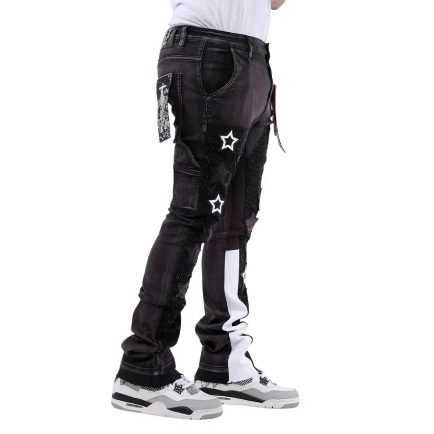 VICIOUS DENIM Jeans Star Graphic Rhinestone