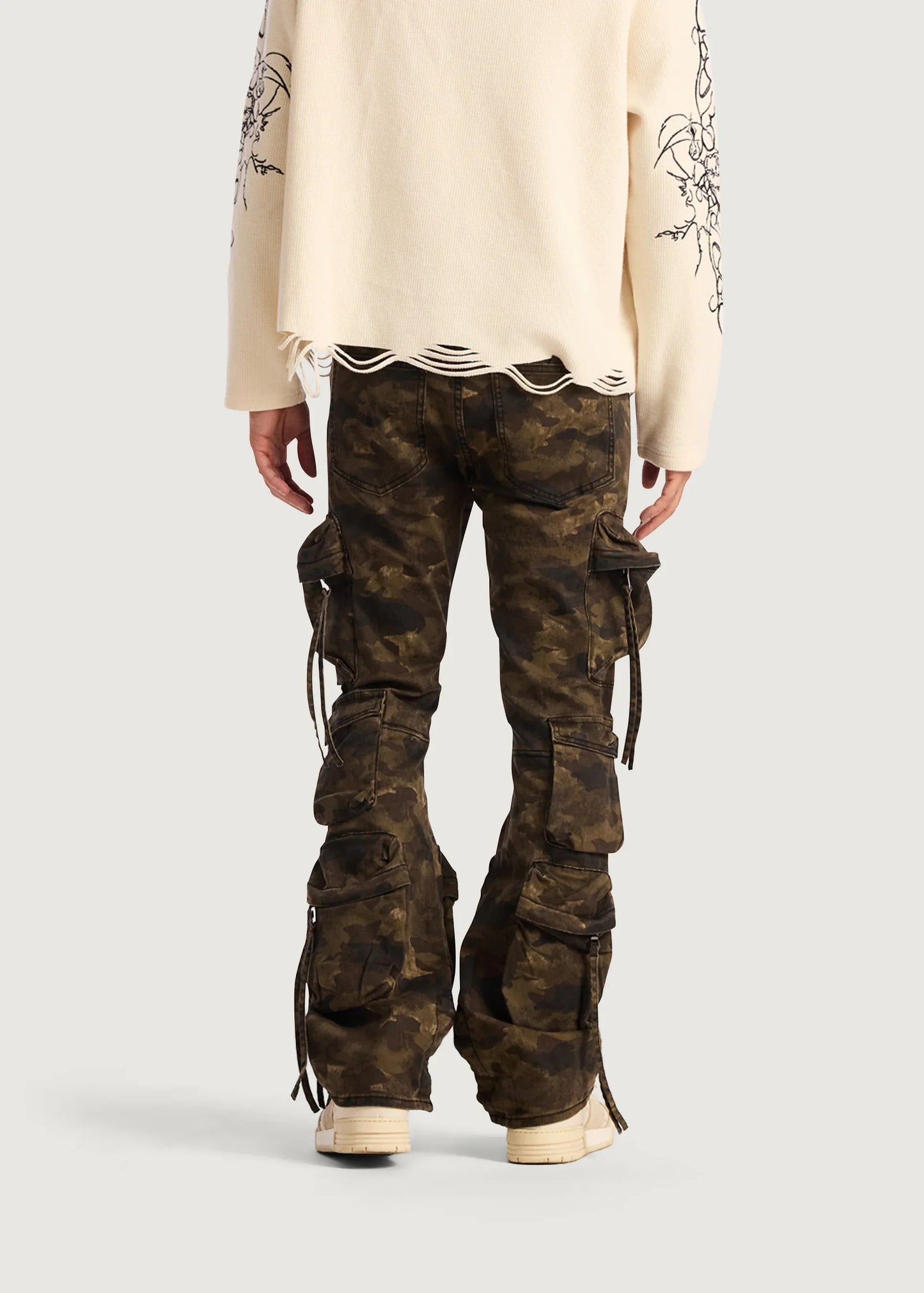 EMBELLISH Cargo Pants Camo Multi Pocket