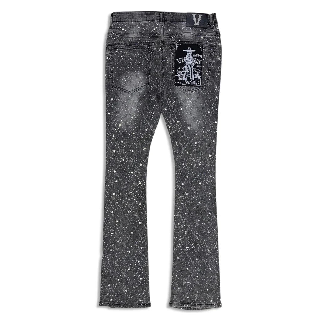 VICIOUS DENIM Jeans Rhinestone Studded