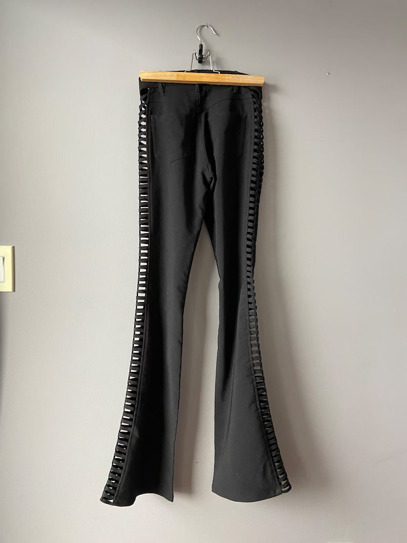PREME Pants Black Flare Studded