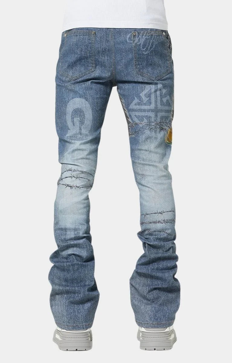 GUAPI Jeans Flag Graphic Stacked