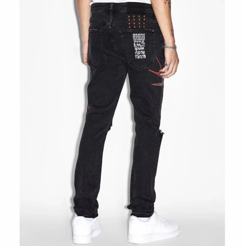 KSUBI Jeans Graphic Print Distressed Skinny